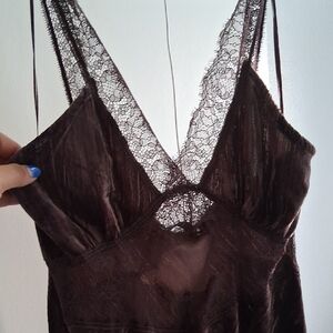 Zara Chocolate Lace Chemise